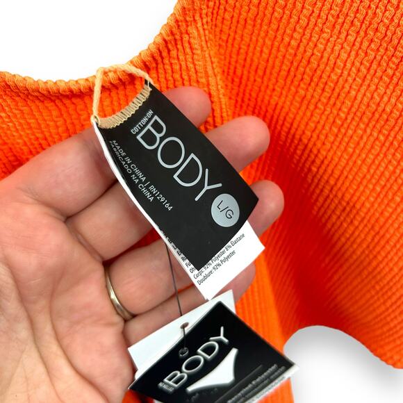 NEW Cotton on Body One PIece Swimsuit Size Large Ribbed Textured Cheeky Swim NWT - Picture 10 of 10